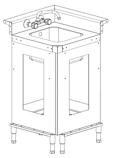 IMC Bartender Freestanding Corner Worktop Unit